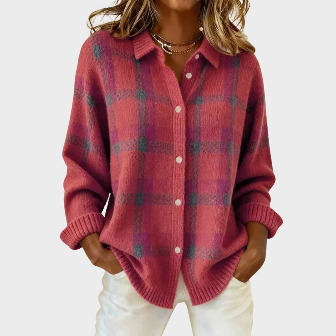 Dorothy™ | Plaid Knit Cardigan