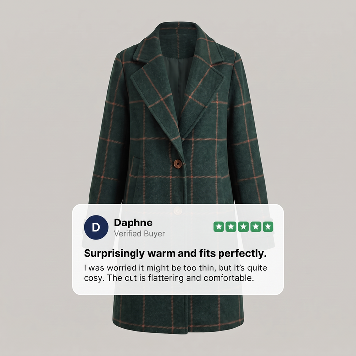 Rosemary™ | Plaid Coat Coralie