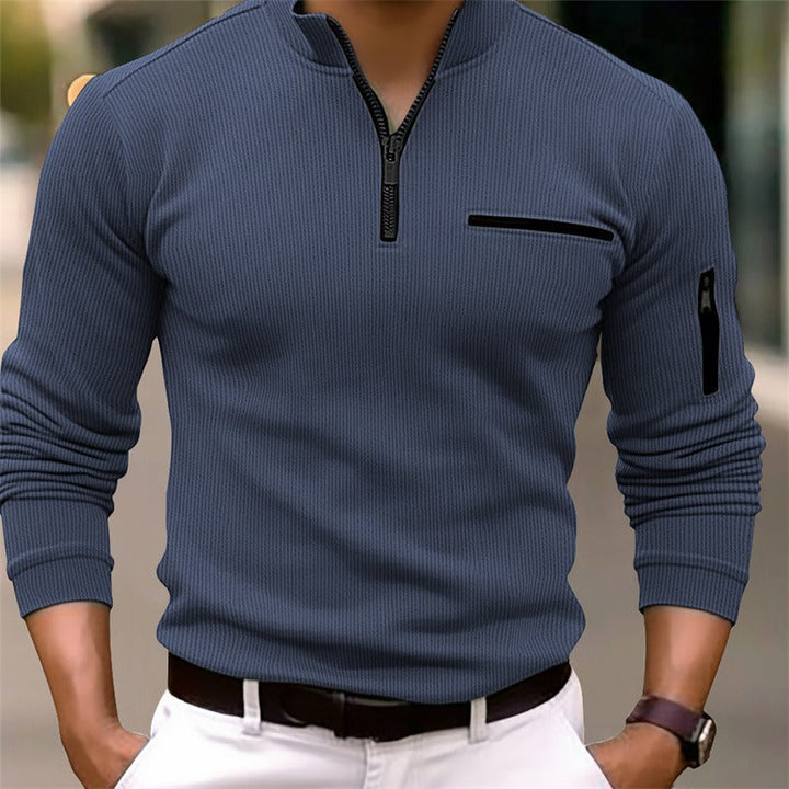 Gustavo™ | Long-Sleeve Shirt with Zip Closure