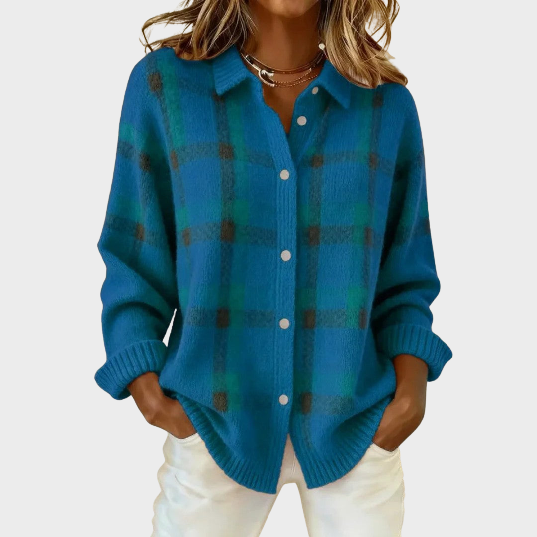 Dorothy™ | Plaid Knit Cardigan
