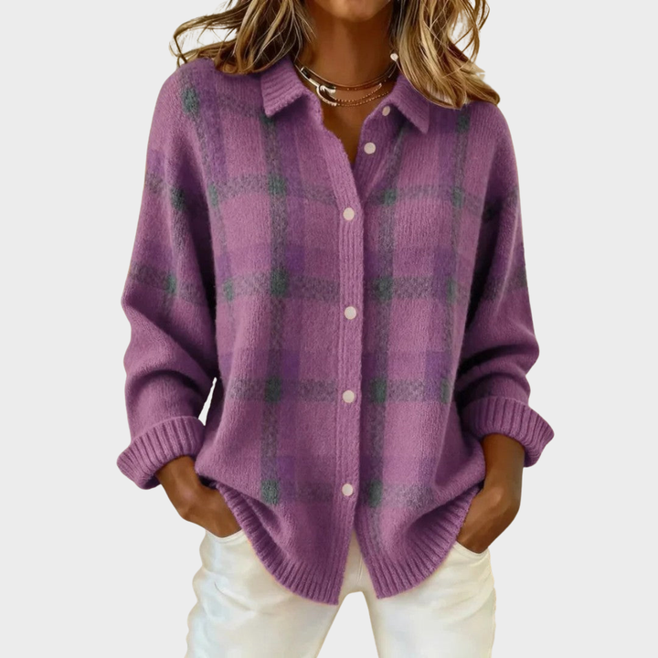 Dorothy™ | Plaid Knit Cardigan