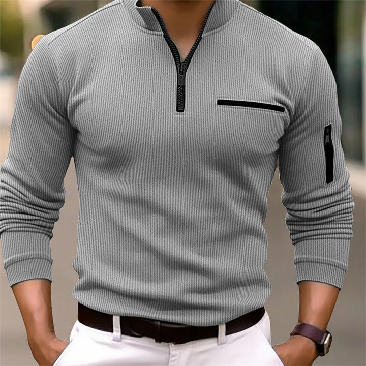 Gustavo™ | Long-Sleeve Shirt with Zip Closure