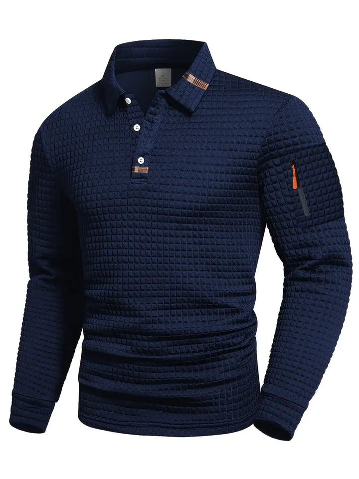 Vincent™ | Modern Long-Sleeve Polo – Relaxed and Refined