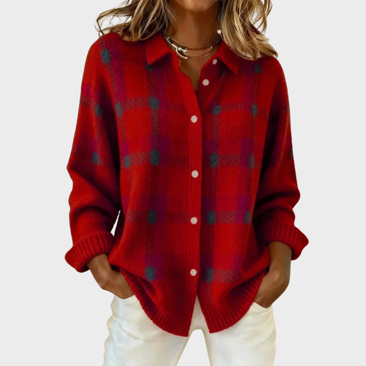 Dorothy™ | Plaid Knit Cardigan