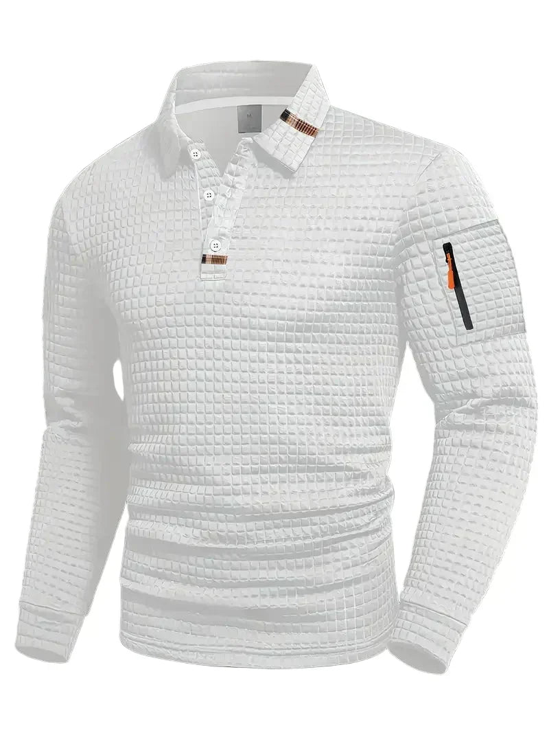 Vincent™ | Modern Long-Sleeve Polo – Relaxed and Refined