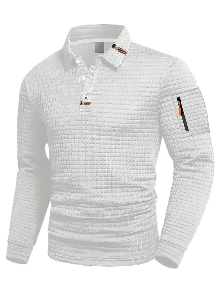 Vincent™ | Modern Long-Sleeve Polo – Relaxed and Refined