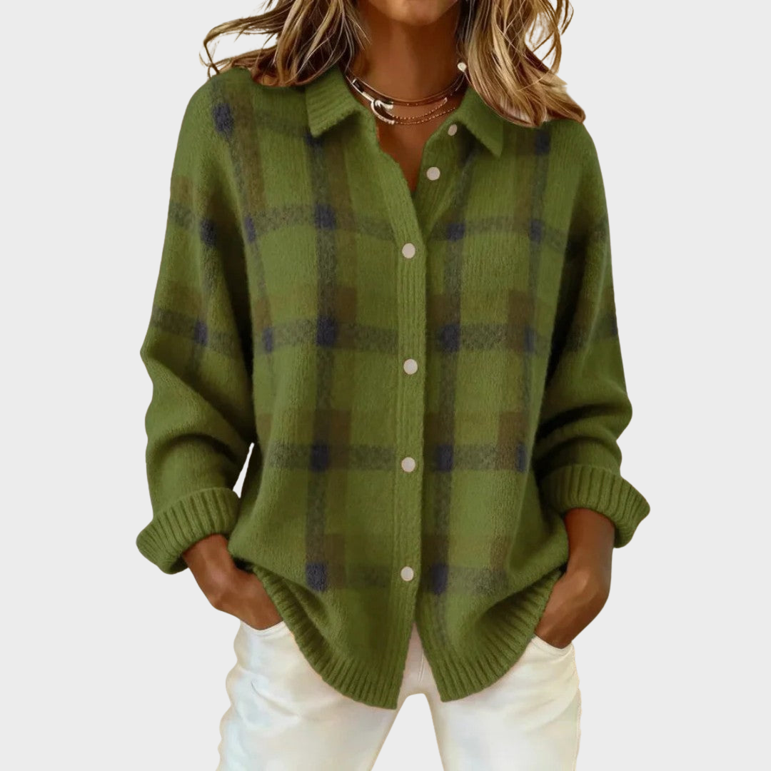 Dorothy™ | Plaid Knit Cardigan