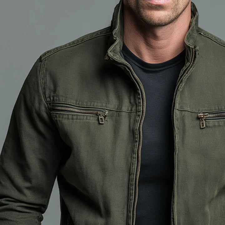 Malcolm™ | Vintage Cotton Jacket with Zip