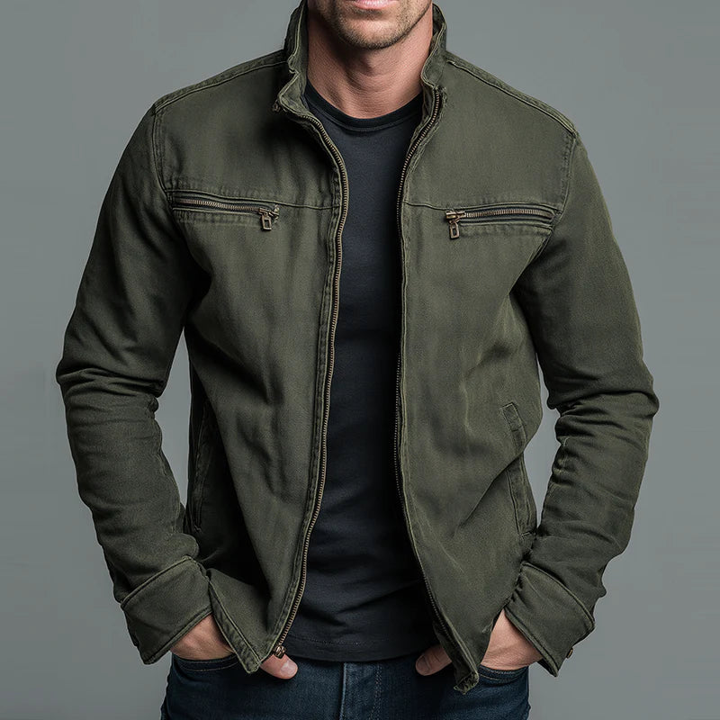 Malcolm™ | Vintage Cotton Jacket with Zip