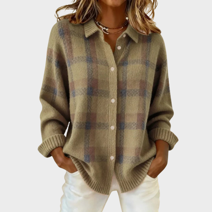 Dorothy™ | Plaid Knit Cardigan