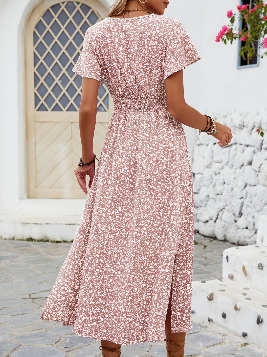 Diane™ | Floral Print V-Neck Maxi Dress