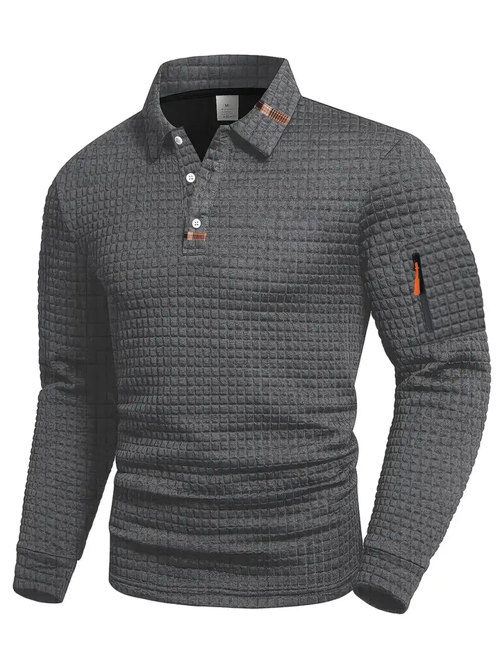 Vincent™ | Modern Long-Sleeve Polo – Relaxed and Refined