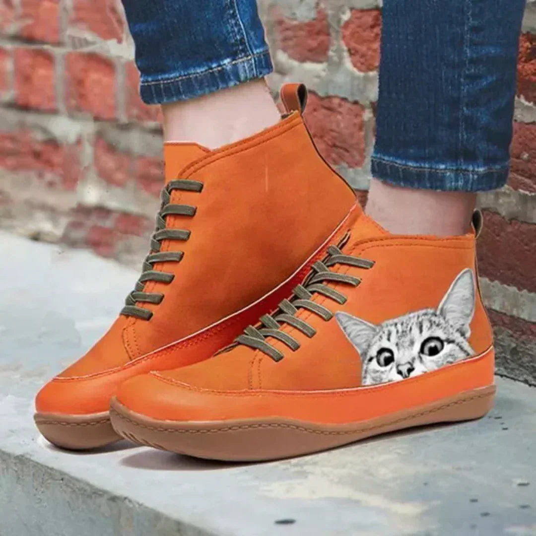 Beverley™ |  PLAYFUL CATS HIGH-TOP SNEAKERS