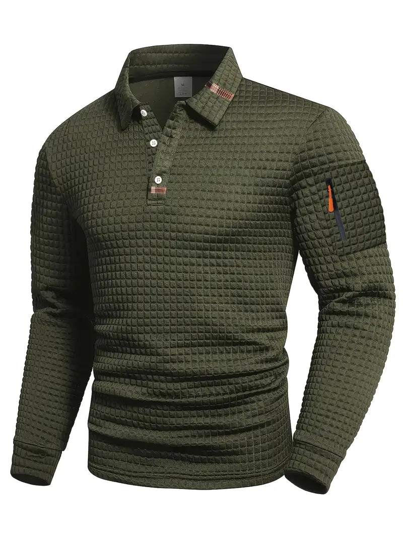 Vincent™ | Modern Long-Sleeve Polo – Relaxed and Refined
