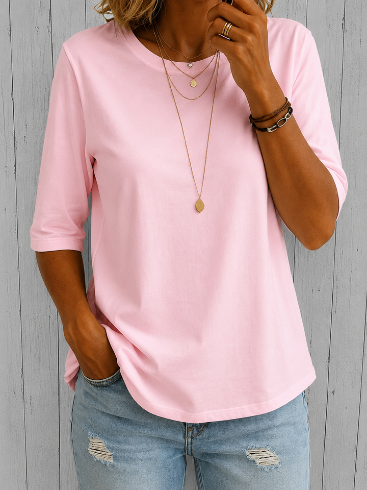Susan™ | Relaxed Everyday Half-Sleeve Tee