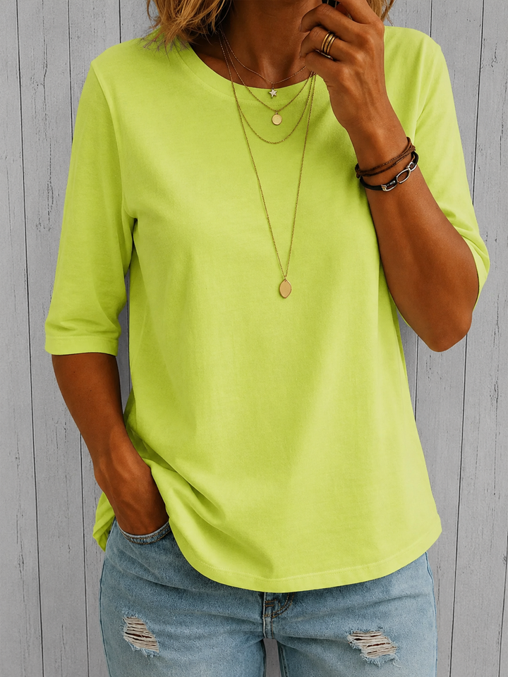 Susan™ | Relaxed Everyday Half-Sleeve Tee
