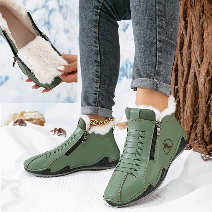 Ruth™ | Cozy Lined Winter Ankle Boots for Women – Easy Zip