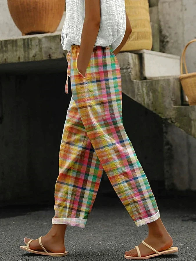 Maureen | Comfortable Checkered Pants
