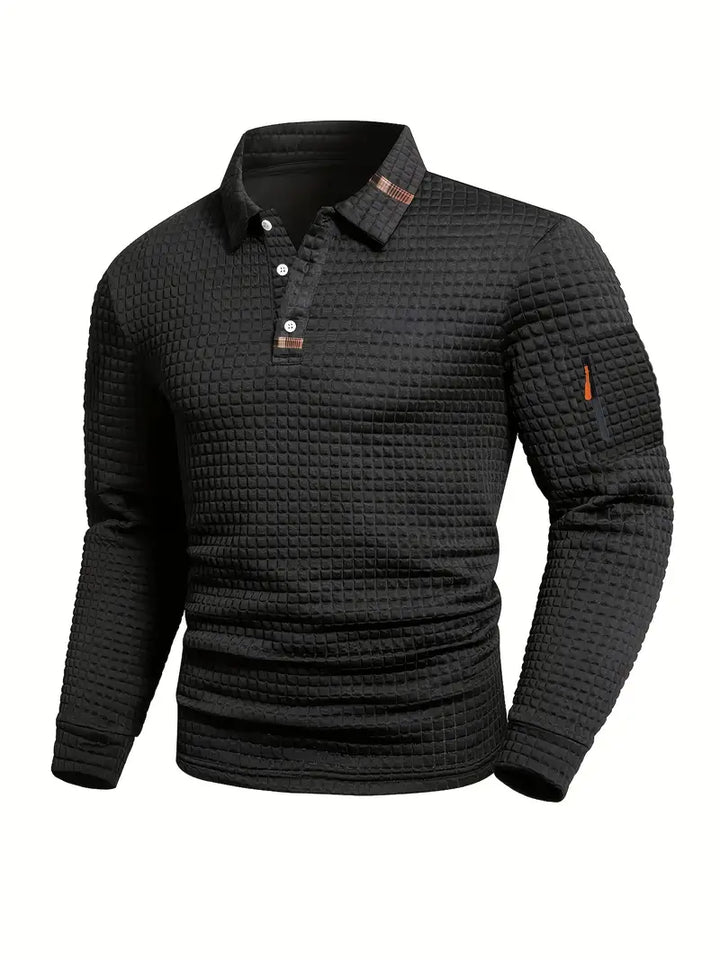 Vincent™ | Modern Long-Sleeve Polo – Relaxed and Refined