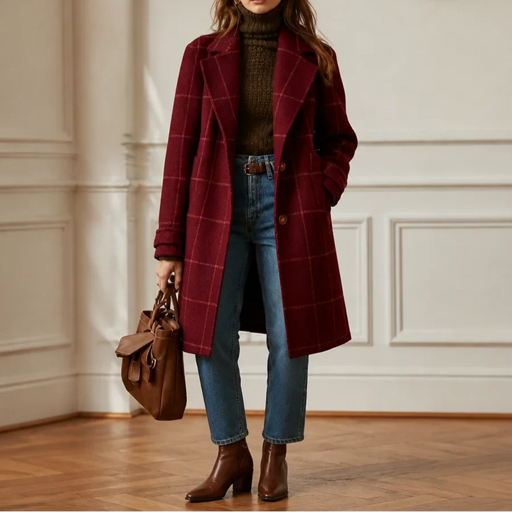 Rosemary™ | Plaid Coat Coralie