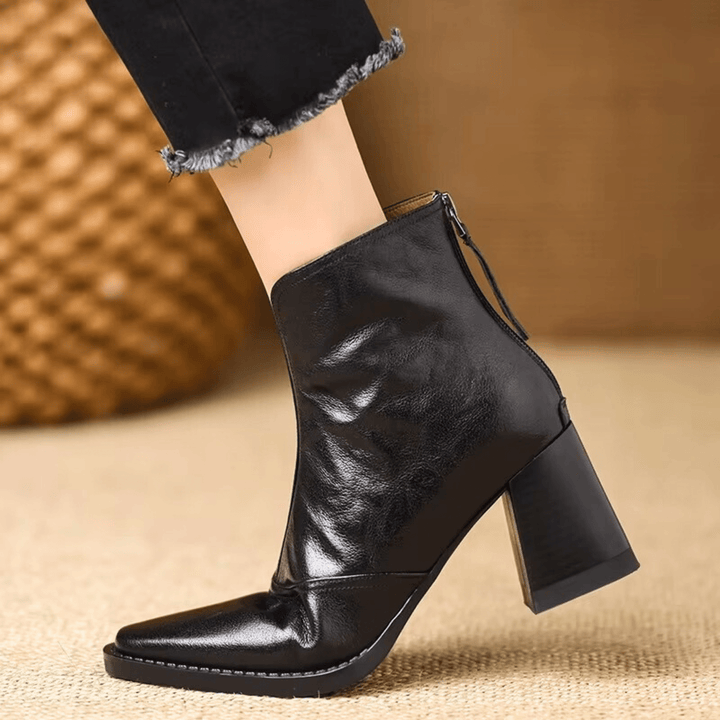 Evelyn™ | Luxe Mid-Heel Ankle Boots