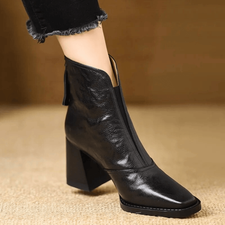 Evelyn™ | Luxe Mid-Heel Ankle Boots