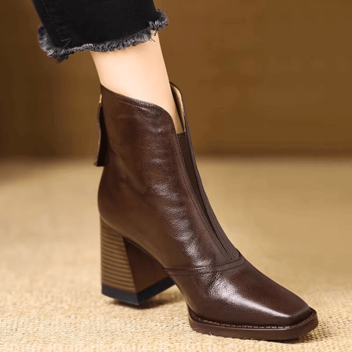 Evelyn™ | Luxe Mid-Heel Ankle Boots