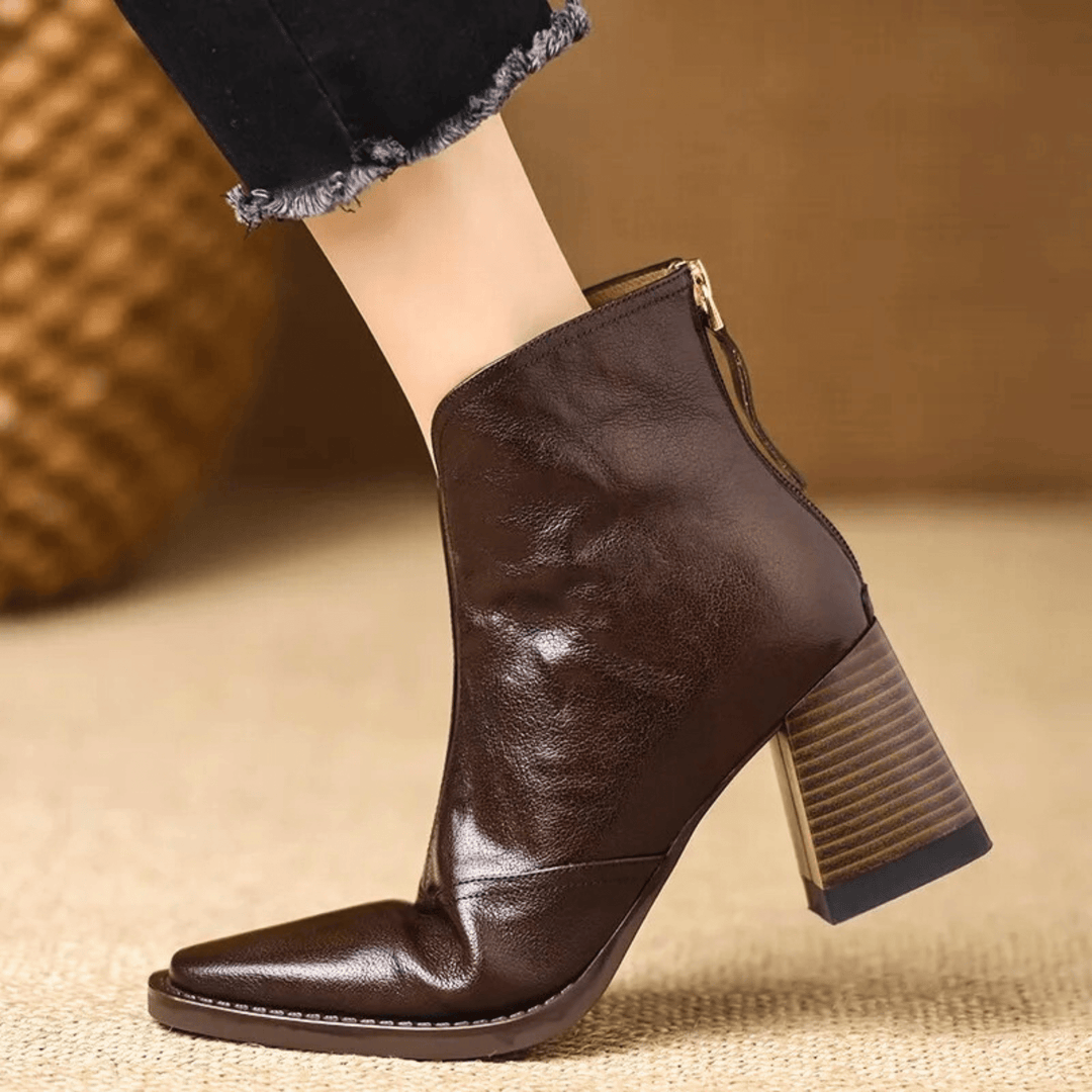 Evelyn™ | Luxe Mid-Heel Ankle Boots