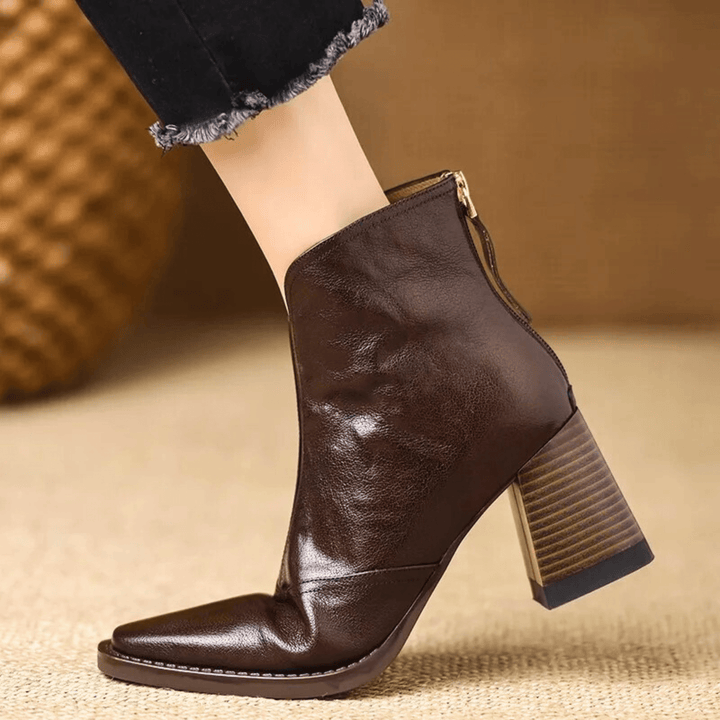 Evelyn™ | Luxe Mid-Heel Ankle Boots